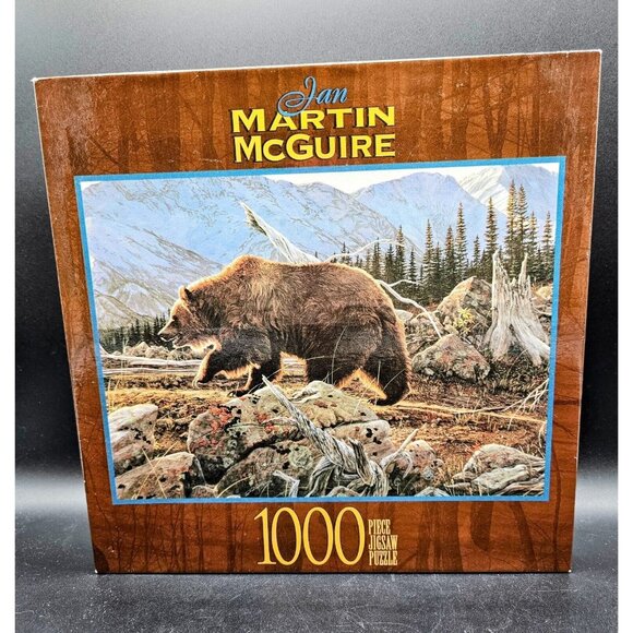Jan Martin Mcguire Puzzle Grizzly Bear Passage To Dusk 1000 Piece Puzzle New - Picture 1 of 6